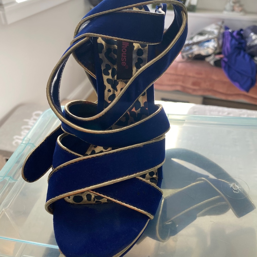 Beautiful blue and gold Sandals